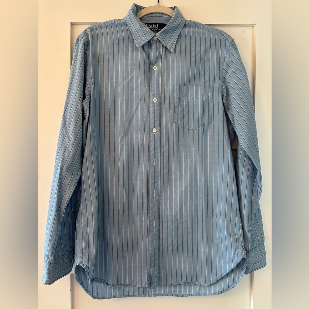 Ralph Lauren Light Blue Striped Shirt